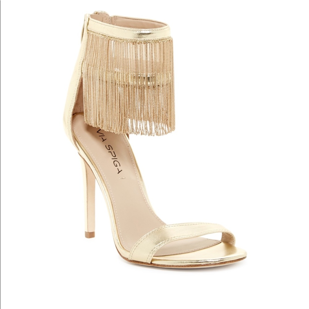 Tolsa Chain Fringe Sandal - Gold